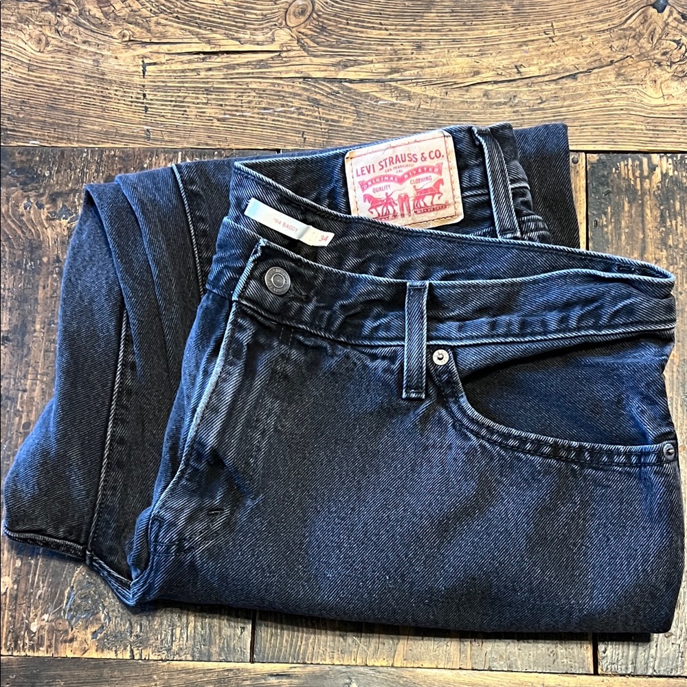 Levi's Women's 94 Baggy Black Jeans